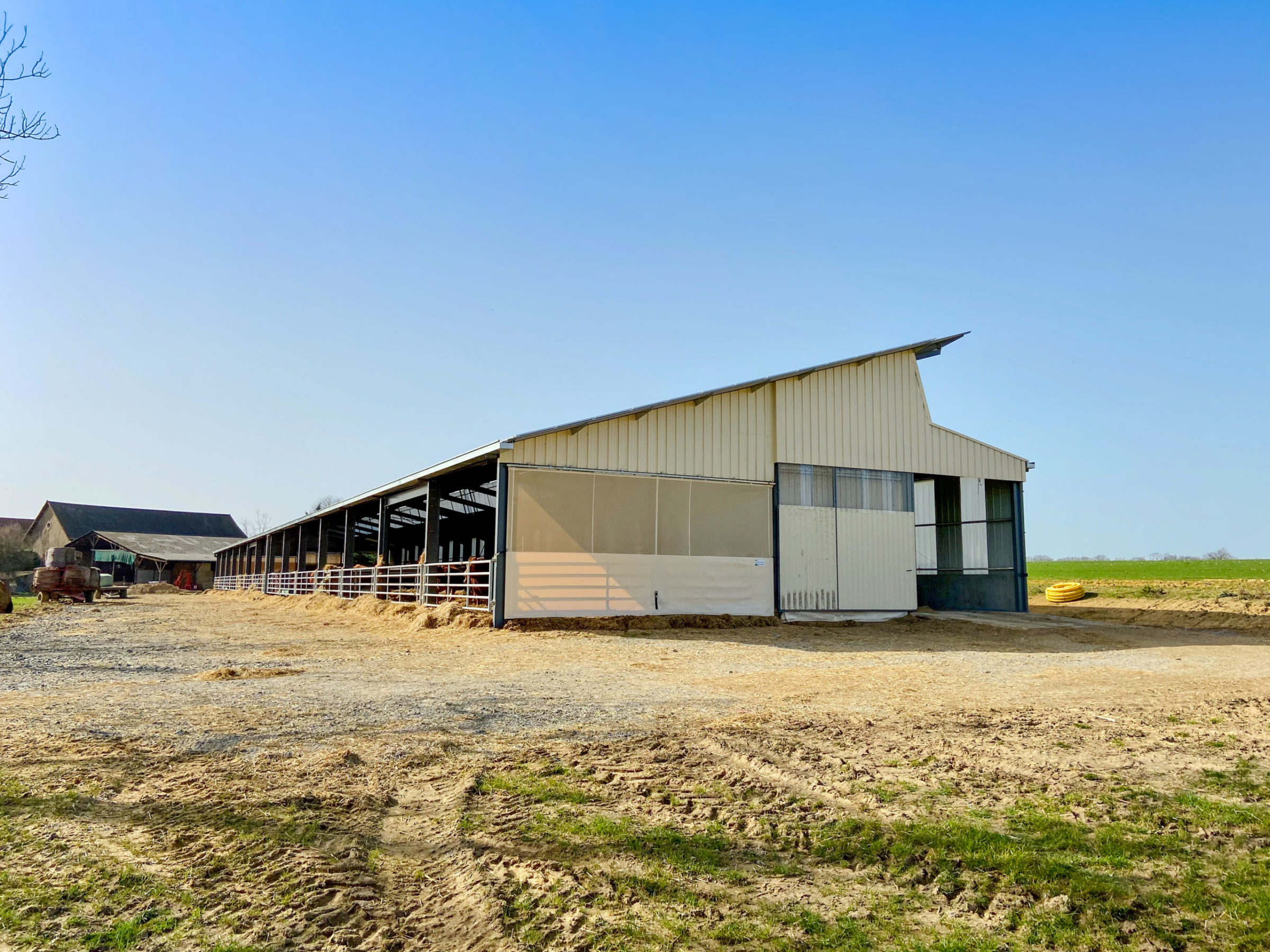 Hangar de stabulation photovoltaïque généré par la société Irisolaris