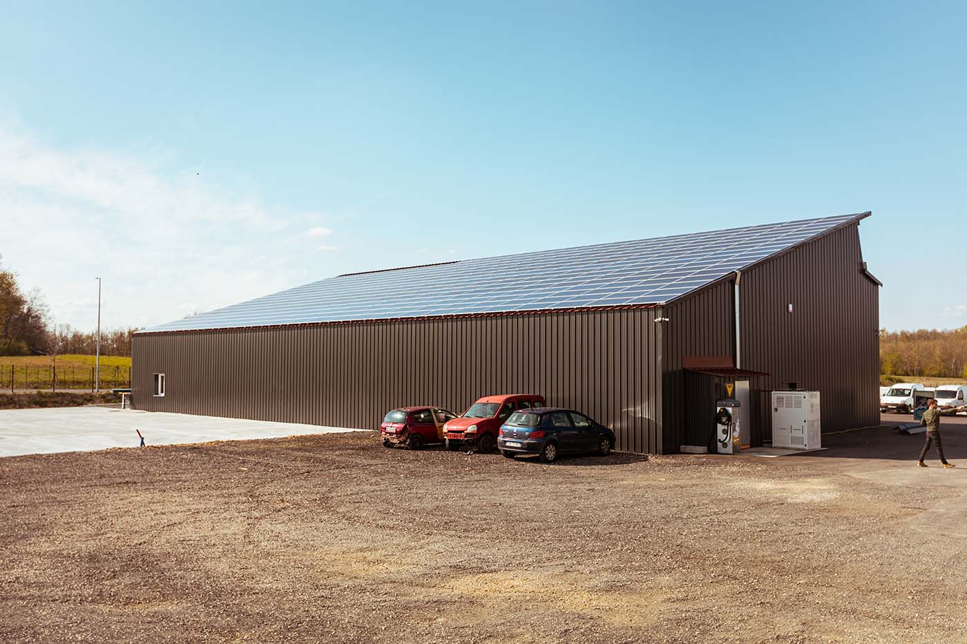 Projet d'un hangars industriels mis en place par l'une de nos équipes.