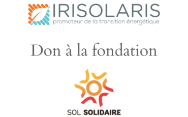 IRISOLARIS FAIT DON DE 30 000 euros à SOL SOLIDAIRE