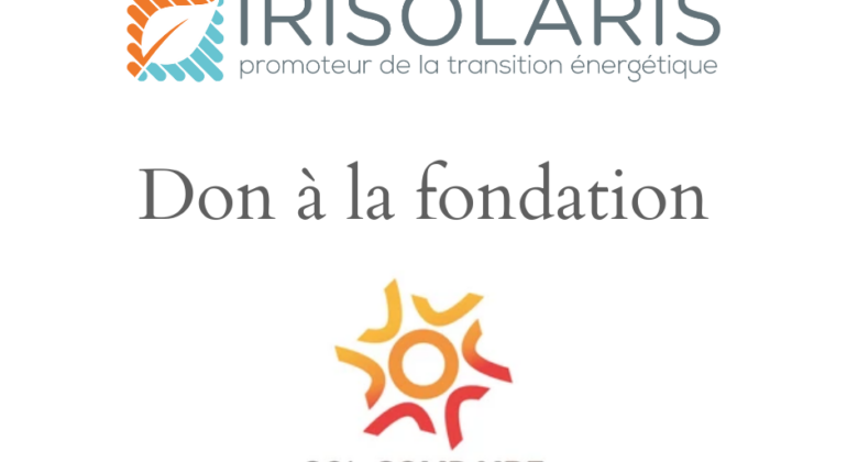 IRISOLARIS FAIT DON DE 30 000 euros à SOL SOLIDAIRE